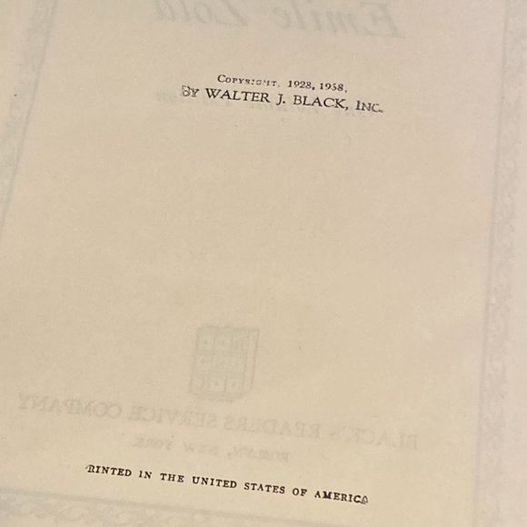 Antique Book - The Works of Emile Zola 1938 - Picture 2 of 6